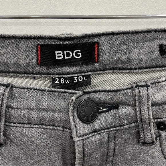 Urban Outfitters BDG High Waist Cotton Grey Denim Jeans 28w 30L Distressed - Picture 6 of 10